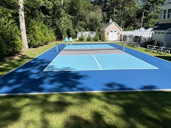 Asphalt pickleball court installation in Harwich, MA by MDH